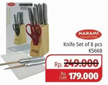 Promo Harga NAKAMI Knife Set KS668 8 pcs - Lotte Grosir