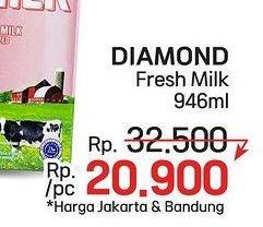 Promo Harga Diamond Fresh Milk 946 ml - LotteMart