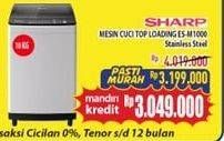 Promo Harga SHARP ES-M1000T Mesin Cuci Top Load 10 kg - Hypermart