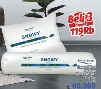 Promo Harga BETTER SLEEP Bantal/ Guling Snowy  - LotteMart