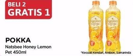 Promo Harga POKKA Natsbee Drink Honey Lemon 450 ml - Alfamidi
