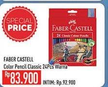 Promo Harga FABER-CASTELL Pencil Long Colour Classic 24 pcs - Hypermart