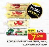 Promo Harga Kong Kee Tofu Udang, Telur Spesial, Ayam, Veggie 140 gr - Superindo