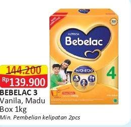 Promo Harga BEBELAC 4 Susu Pertumbuhan Madu, Vanila 1000 gr - Alfamart