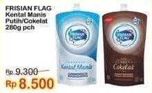 Promo Harga FRISIAN FLAG Susu Kental Manis Putih, Cokelat 280 gr - Indomaret