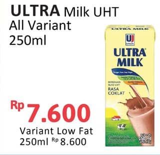 Harga Ultra Milk Susu UHT All Variants 250 ml di Alfamidi