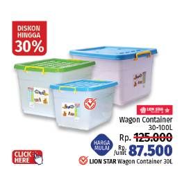 Promo Harga Lion Star Wagon Container 30000 ml - LotteMart