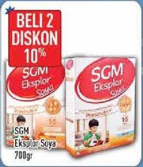Promo Harga SGM Eksplor Soya 1-5 Susu Pertumbuhan per 2 box 700 gr - Hypermart