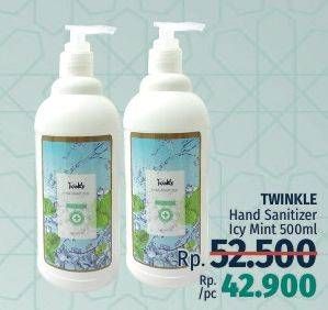 Promo Harga TWINKLE Hand Sanitizer Icy Mint 500 ml - LotteMart