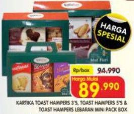 Promo Harga Kartika Toast Hampers 3 pcs - Superindo