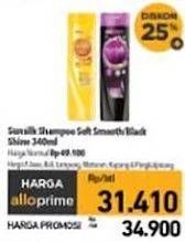 Promo Harga Sunsilk Shampoo Black Shine, Soft Smooth 340 ml - Carrefour