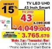 Promo Harga TCL L43P615 | LED TV 43"  - Giant