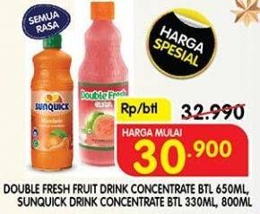 Promo Harga Double Fresh Drink Concentrate/Minuman Sari Buah   - Superindo