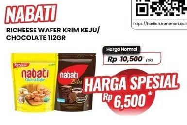 Promo Harga Nabati Wafer Richoco, Richeese 115 gr - Carrefour