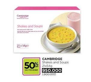 Promo Harga Cambridge Weight Plan Shakes and Soups 21 pcs - Watsons