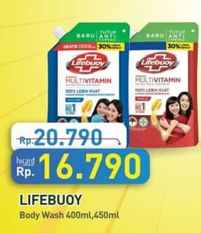 Promo Harga Lifebuoy Body Wash 400 ml - Hypermart