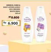 Promo Harga EMERON Lovely Hand Body Lotion Jeju Orange, Smooth White 250 ml - Indomaret