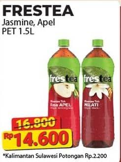 Promo Harga Frestea Minuman Teh Jasmine, Original, Apple 1500 ml - Alfamart