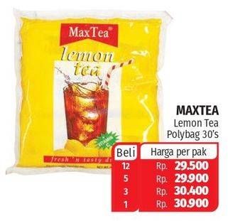 Promo Harga Max Tea Minuman Teh Bubuk Lemon Tea per 30 sachet - Lotte Grosir