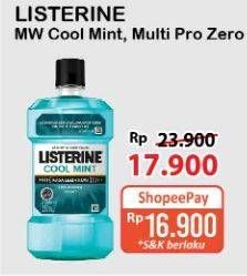 Promo Harga Listerine Mouthwash Antiseptic Cool Mint 250 ml - Alfamart