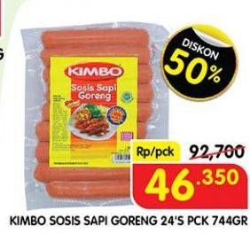 Promo Harga Kimbo Sosis Sapi Goreng 744 gr - Superindo