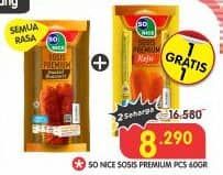 Promo Harga So Nice Sosis Siap Makan Premium All Variants 60 gr - Superindo