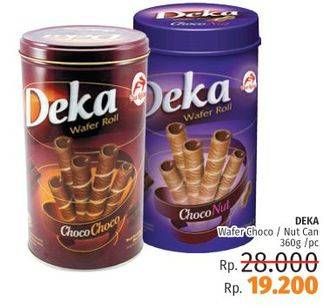 Promo Harga DUA KELINCI Deka Wafer Roll Choco, Choco Nut 360 gr - LotteMart