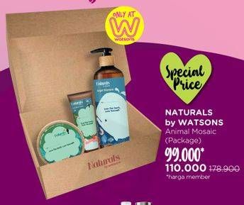 Promo Harga NATURALS BY WATSONS Animal Mosaic Bundling Package  - Watsons
