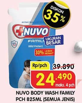 Promo Harga Nuvo Body Wash All Variants 825 ml - Superindo