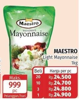 Promo Harga MAESTRO Mayonnaise Light 1 kg - Lotte Grosir