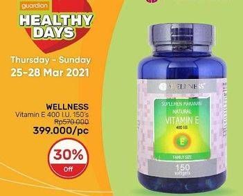 Promo Harga WELLNESS Vitamin E Water Soluble 150 pcs - Guardian
