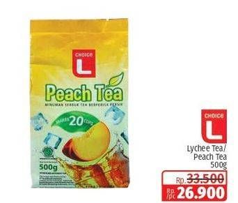 Promo Harga CHOICE L Lychee Tea / Peach Tea 500g  - Lotte Grosir