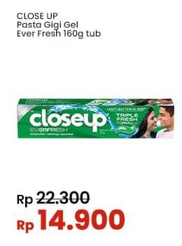 Promo Harga Close Up Pasta Gigi Everfresh Menthol Fresh 160 gr - Indomaret