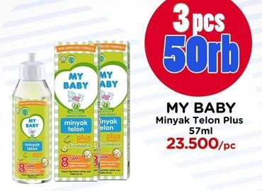 Promo Harga MY BABY Minyak Telon Plus 60 ml - Watsons