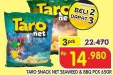 Promo Harga TARO Net Seaweed, BBQ per 3 bungkus 65 gr - Superindo