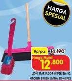 Promo Harga Lion Star Floor Wiper/Lion Star Livina Kitchen Brush  - Superindo