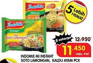 Promo Harga INDOMIE Mi Kuah Kaldu Ayam, Soto Lamongan 65 gr - Superindo