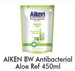 Promo Harga AIKEN Body Wash Anti Bacterial Aloe Vera 450 ml - Alfamart