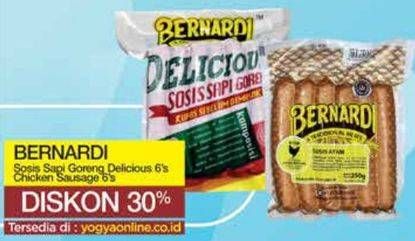 Promo Harga BERNARDI Sosis Sapi Goreng Delicious & Chicken Sausage  - Yogya