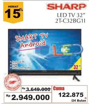 Promo Harga SHARP 2T-C32BG1 | LED TV 32 inch  - Giant