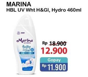 Promo Harga MARINA Hand Body Lotion UV White Healthy Glow, UV White Hydro Cool 460 ml - Alfamart