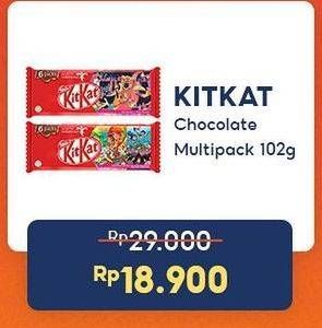 Promo Harga Kit Kat Chocolate 2 Fingers 102 gr - Indomaret