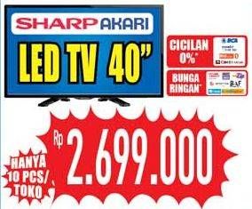Promo Harga SHARP/AKARI LED TV 40"  - Hypermart