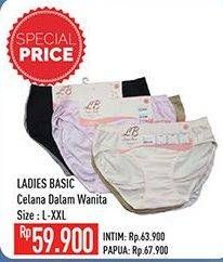 Promo Harga Ladies Basic Celana Dalam Wanita 3 pcs - Hypermart