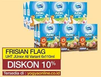 Promo Harga FRISIAN FLAG Susu UHT Junio Chocolate, Plain 110 ml - Yogya