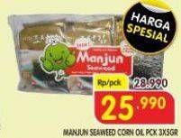 Promo Harga Manjun Seaweed Corn Oil Laver per 3 pcs 4 gr - Superindo