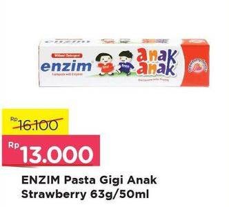 Promo Harga Pasta Gigi Anak Strawberry 63g/50ml  - Alfamart