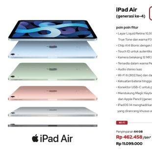 Promo Harga APPLE iPad Air Generasi Ke-4  - iBox