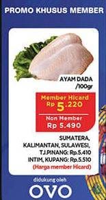 Promo Harga Ayam Dada per 100 gr - Hypermart