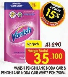 Promo Harga VANISH Penghilang Noda Cair Putih, Pink 750 ml - Superindo